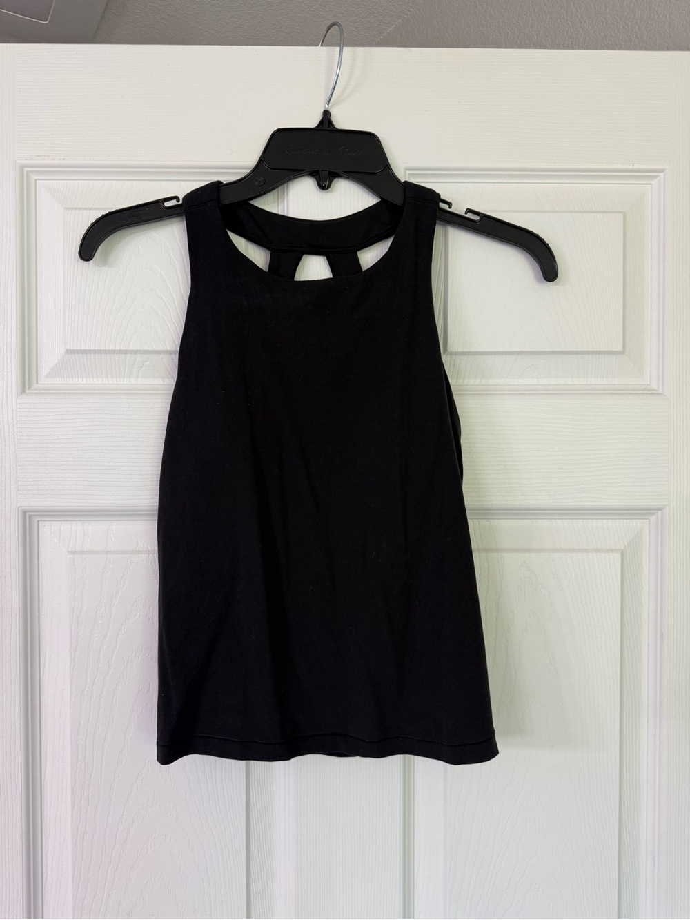 Athleta Black Racerback Tank with Cutout Detail